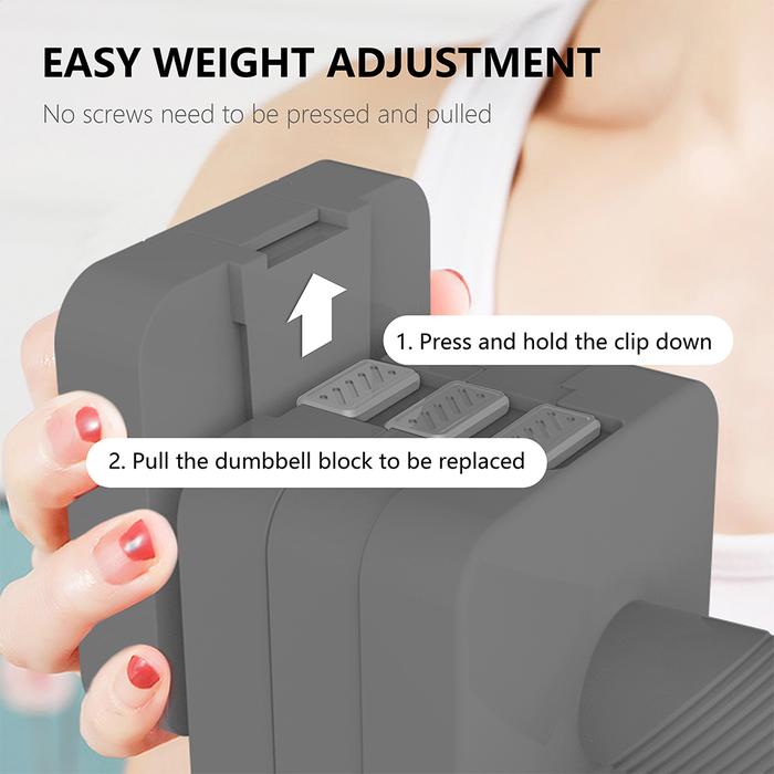 KINETIC 10 KG SET 2 PCS ADJUSTABLE DUMBBELL - ABU-ABU