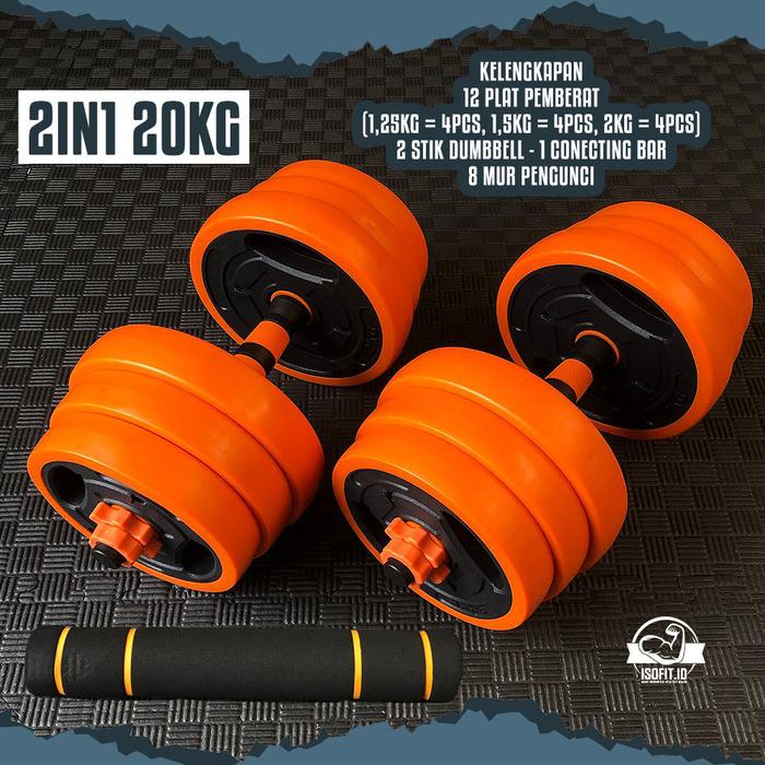 DUMBELL SET SNJ-03 / Barbel / Dumbbell Set / Alat Angkat Beban / Alat Fitness New Varian - SNJ03 3IN1-10KG