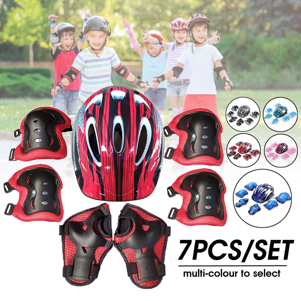 Ftiier Paket Helm Deker Anak 7in1 Protective Gear for Sport Activity - FR-07
