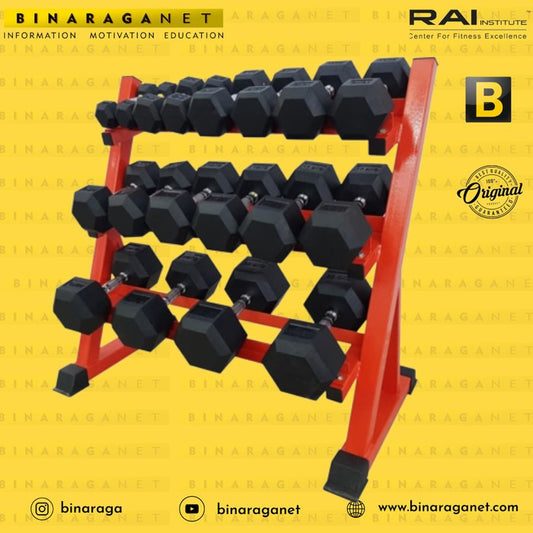 GENETIX FIT HEX Dumbbell 2.5KG-40KG SET (Pair) with Rack