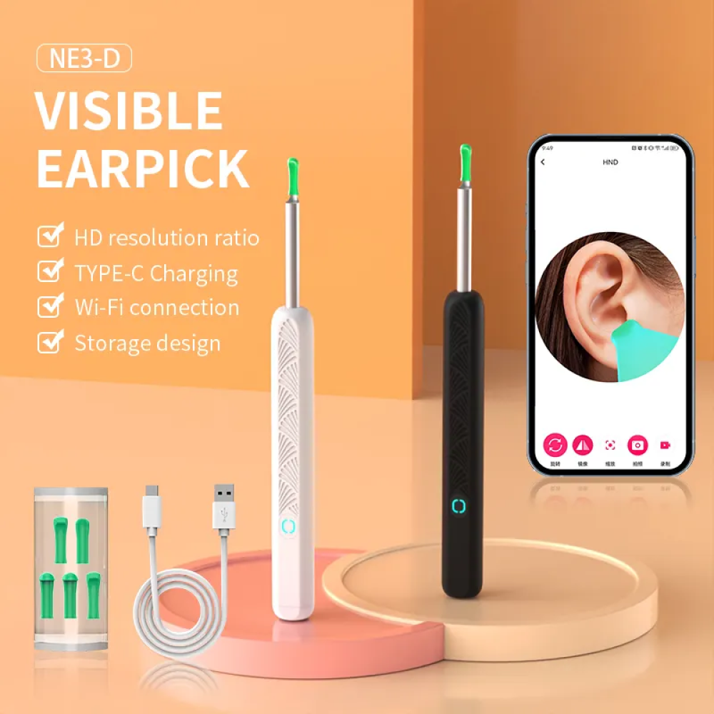GEONYIEEK Kamera Endoskopi Pembersih Telinga Endoscope Wireless - NE3-D