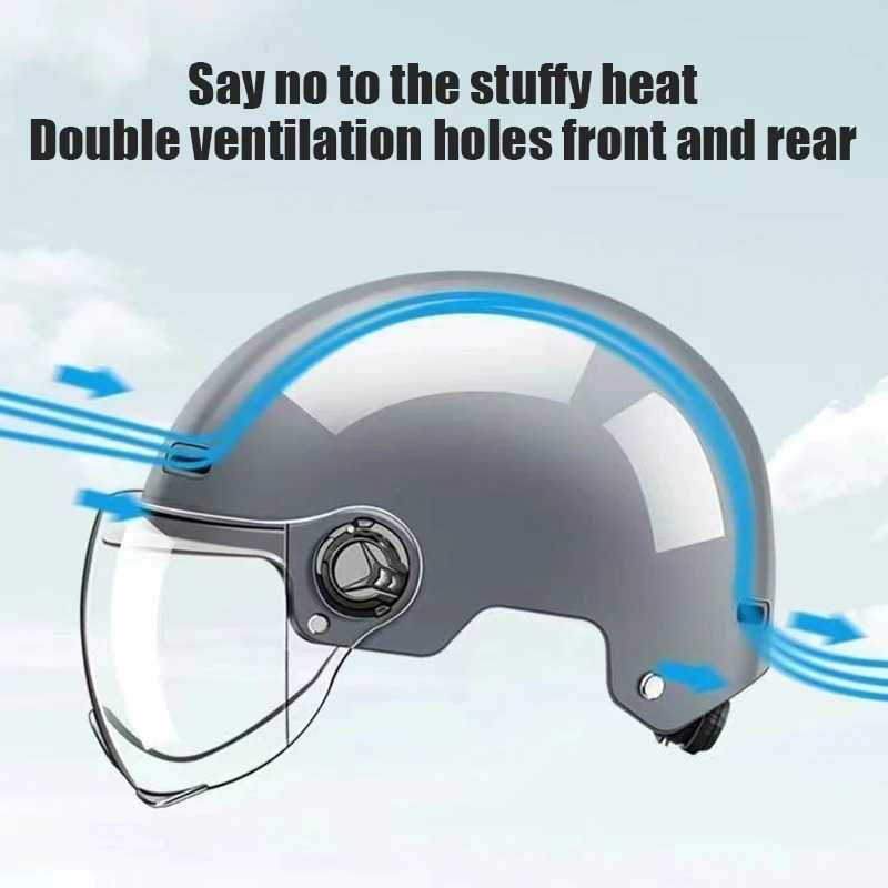 GIDDEN Helm Sepeda Skuter Half Face Dark Visor Retro Vintage - GD65