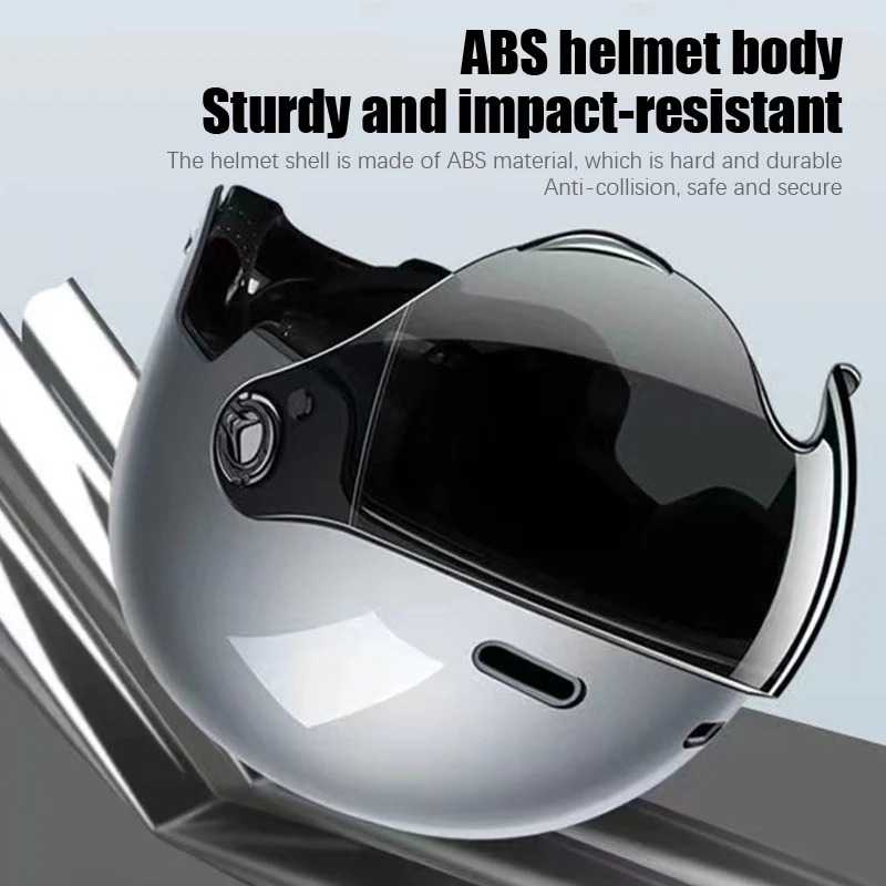 GIDDEN Helm Sepeda Skuter Half Face Dark Visor Retro Vintage - GD65