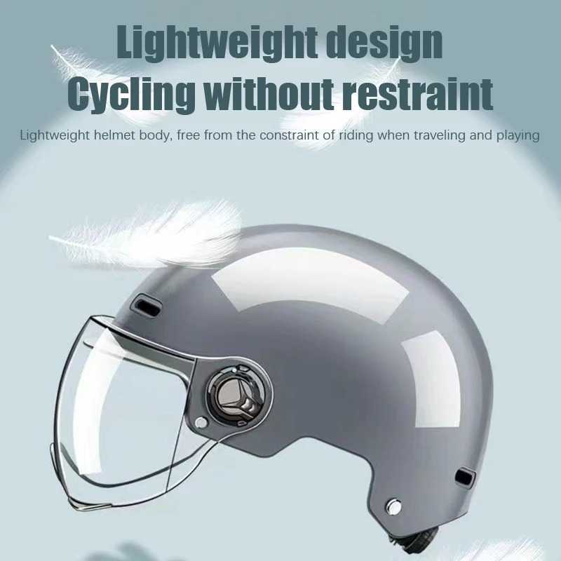 GIDDEN Helm Sepeda Skuter Half Face Dark Visor Retro Vintage - GD65