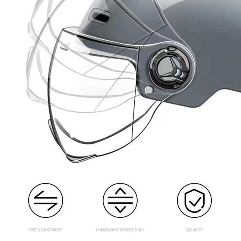 GIDDEN Helm Sepeda Skuter Half Face Dark Visor Retro Vintage - GD65