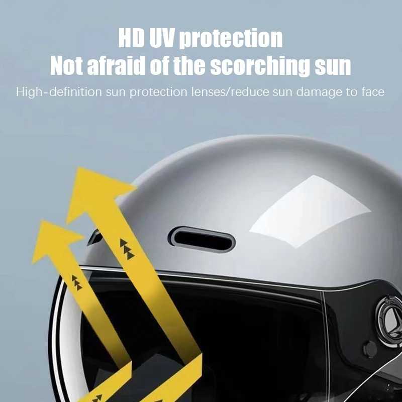 GIDDEN Helm Sepeda Skuter Half Face Dark Visor Retro Vintage - GD65