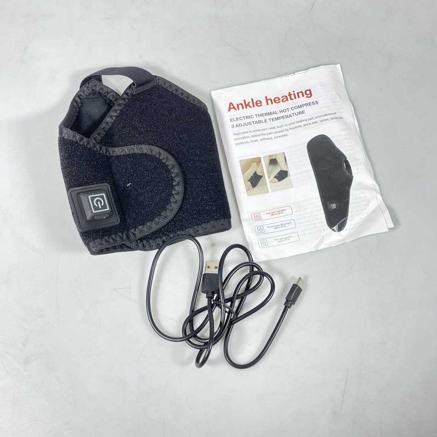 GMARTY Alat Terapi Kaki Hot Compress Ankle Brace Pain Relief USB - G37