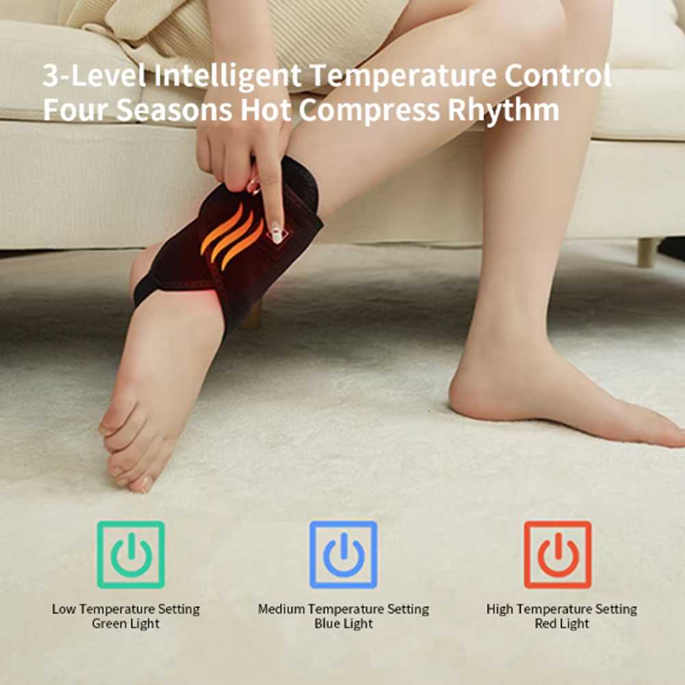 GMARTY Alat Terapi Kaki Hot Compress Ankle Brace Pain Relief USB - G37