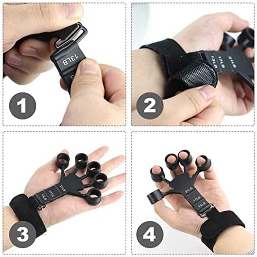 HANGPING Silicone Finger Grip Exerciser Adjustable Strengthener - HP-3