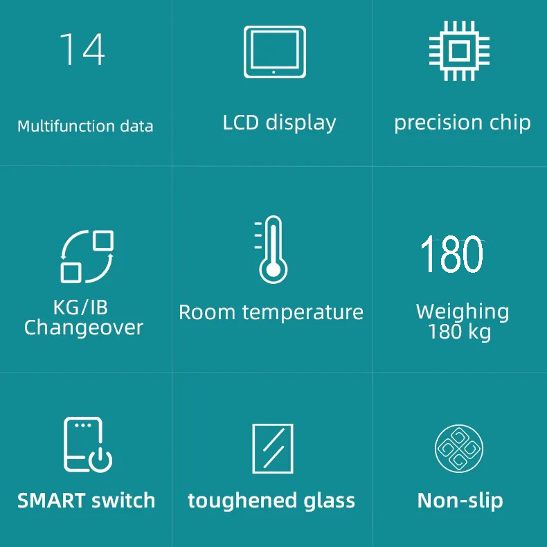 HFY Timbangan Badan Digital BMI Monitor Smart App 180kg Rechargeable - ZY000219
