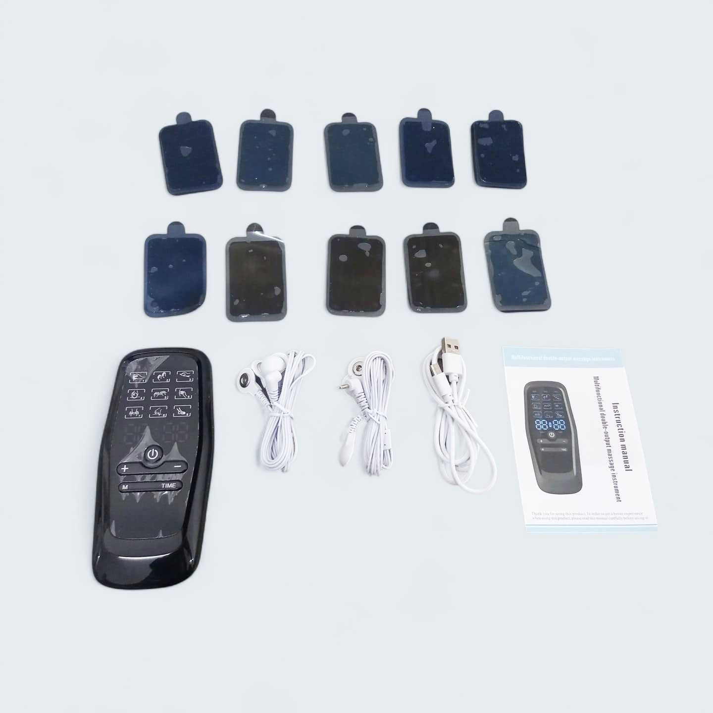 HMELLY Alat Pijat Elektrik Akupuntur Tempel TENS EMS 9 Mode 10 Pad - M858-10
