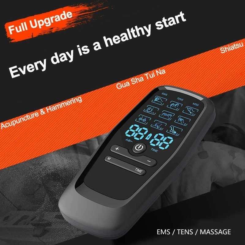 HMELLY Alat Pijat Elektrik Akupuntur Tempel TENS EMS 9 Mode 10 Pad - M858-10
