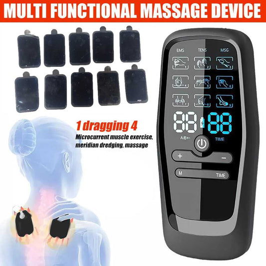 HMELLY Alat Pijat Elektrik Akupuntur Tempel TENS EMS 9 Mode 10 Pad - M858-10