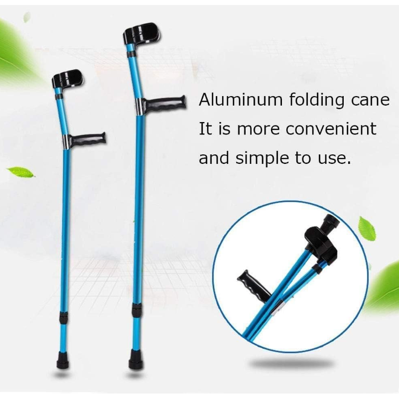 HWSY Tongkat Jalan F Lipat Walking Stick Crutch Foldable Adjustable - HW-8