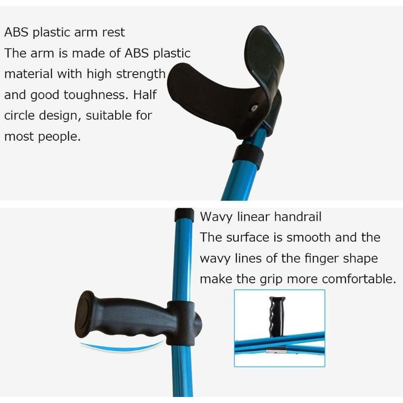 HWSY Tongkat Jalan F Lipat Walking Stick Crutch Foldable Adjustable - HW-8