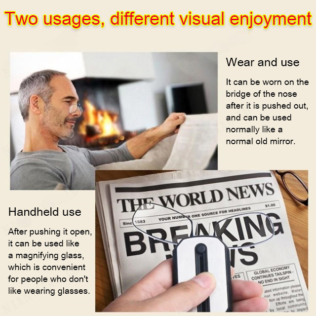 HZ Kacamata Baca Jepit Hidung Rabun Dekat Nearsighted Reading Glasses - F2304