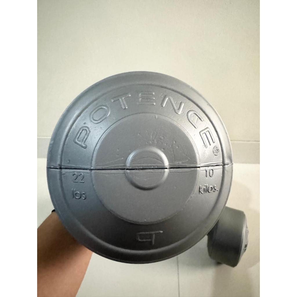 POTENCE BARBEL KOSONGAN / DUMBEL TANPA ISI WARNA SILVER ( SUDAH INCLUDE TUTUP )
