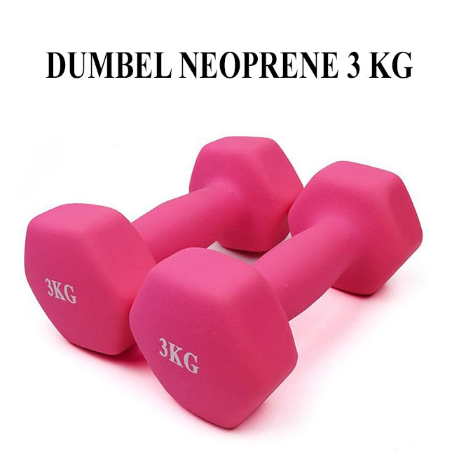 POTENCE DUMBEL NEOPRENE 3KG / BARBEL VINYL 3 KG / DUMBELL GYM YOGA MAT BALL 3KG
