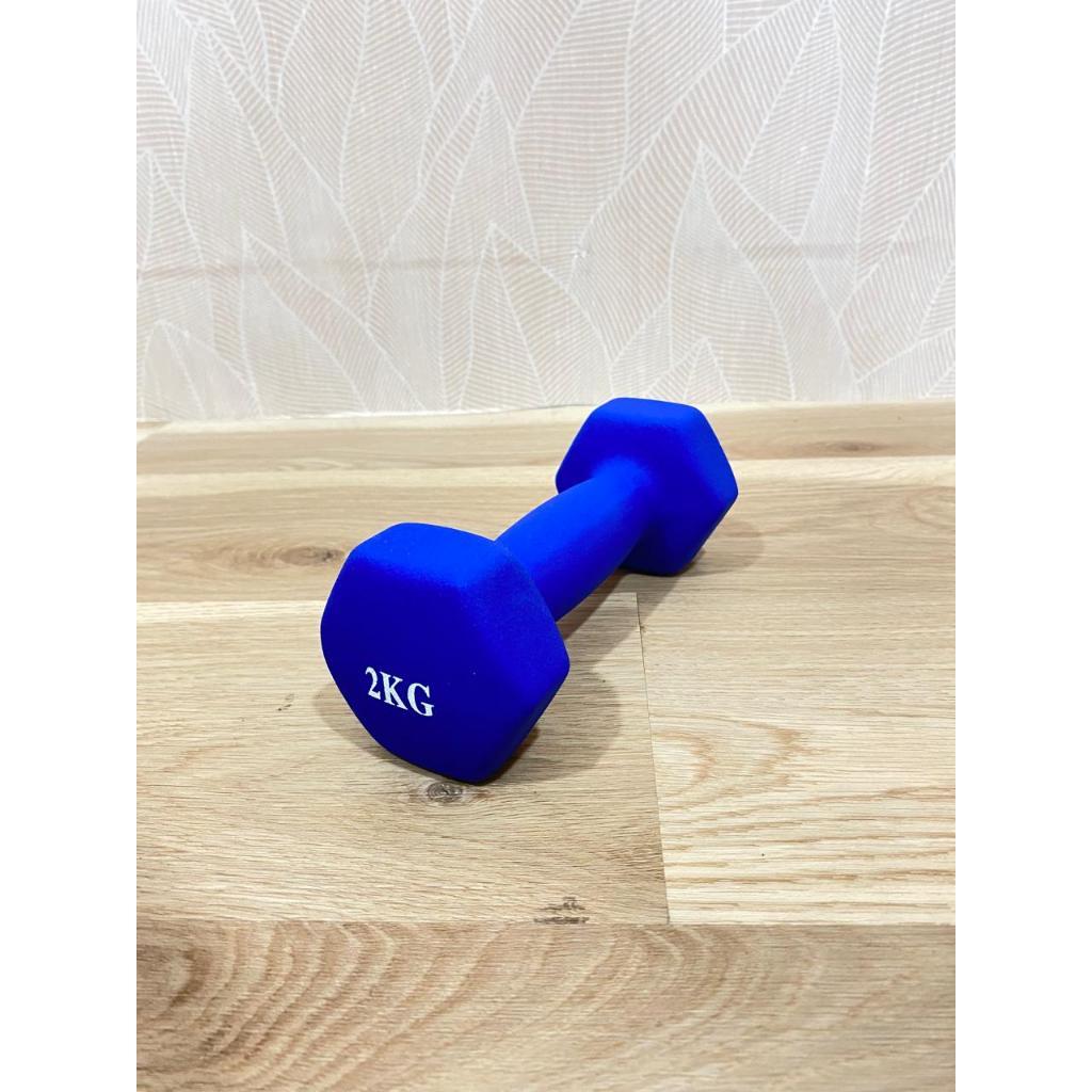 POTENCE DUMBEL NEOPRENE 2KG / BARBEL VINYL 2 KG / DUMBELL GYM YOGA MAT BALL 2KG
