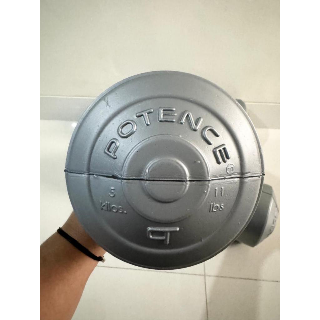 POTENCE BARBEL KOSONGAN / DUMBEL TANPA ISI WARNA SILVER ( SUDAH INCLUDE TUTUP )