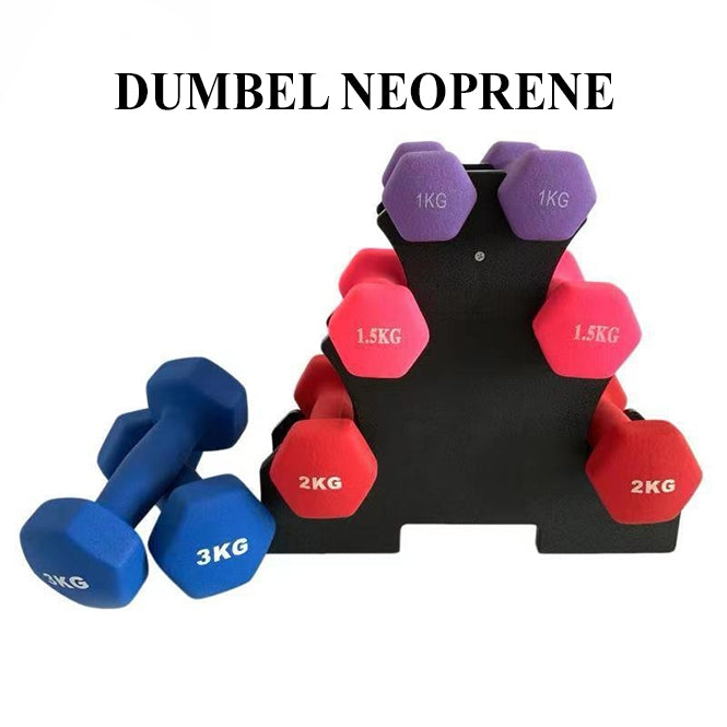 POTENCE DUMBEL NEOPRENE 2KG / BARBEL VINYL 2 KG / DUMBELL GYM YOGA MAT BALL 2KG