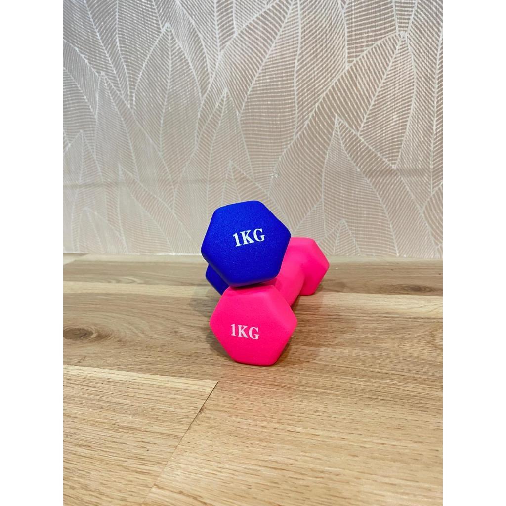 POTENCE DUMBEL NEOPRENE 1KG / BARBEL VINYL 1 KG / DUMBELL GYM YOGA MAT BALL 1KG