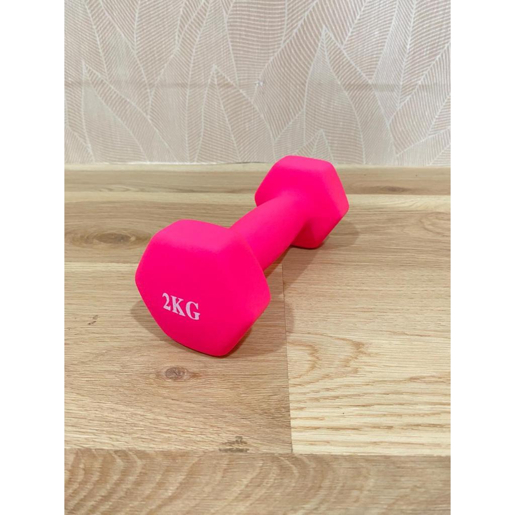 POTENCE DUMBEL NEOPRENE 2KG / BARBEL VINYL 2 KG / DUMBELL GYM YOGA MAT BALL 2KG