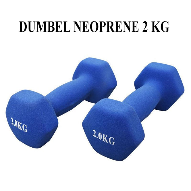 POTENCE DUMBEL NEOPRENE 2KG / BARBEL VINYL 2 KG / DUMBELL GYM YOGA MAT BALL 2KG