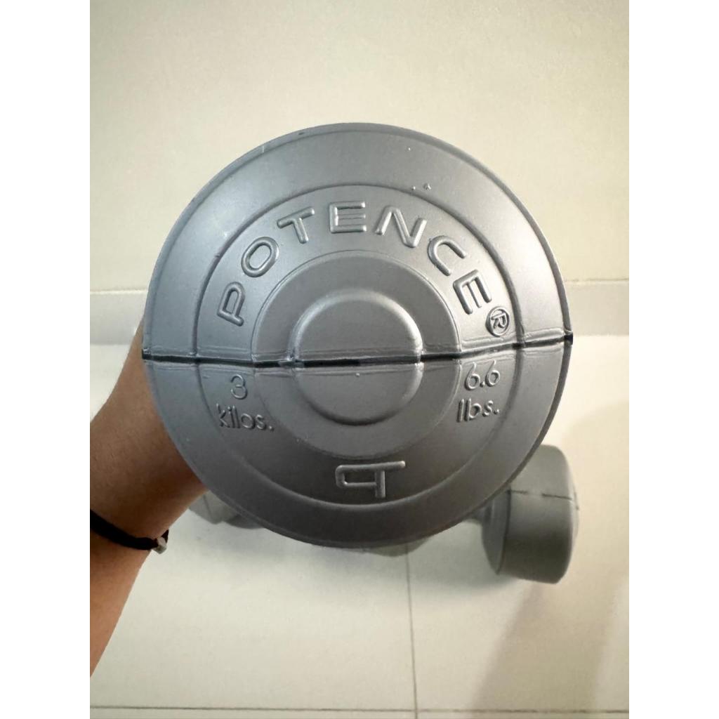POTENCE BARBEL KOSONGAN / DUMBEL TANPA ISI WARNA SILVER ( SUDAH INCLUDE TUTUP )