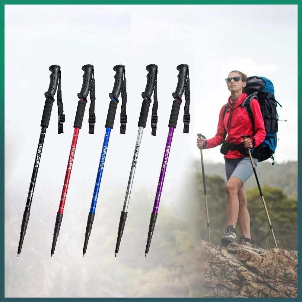 POTENCE Tracking Pole Adjustable 65-135cm Tongkat Gunung Anti Slip Tongkat Hiking Trekking Pole Aluminium