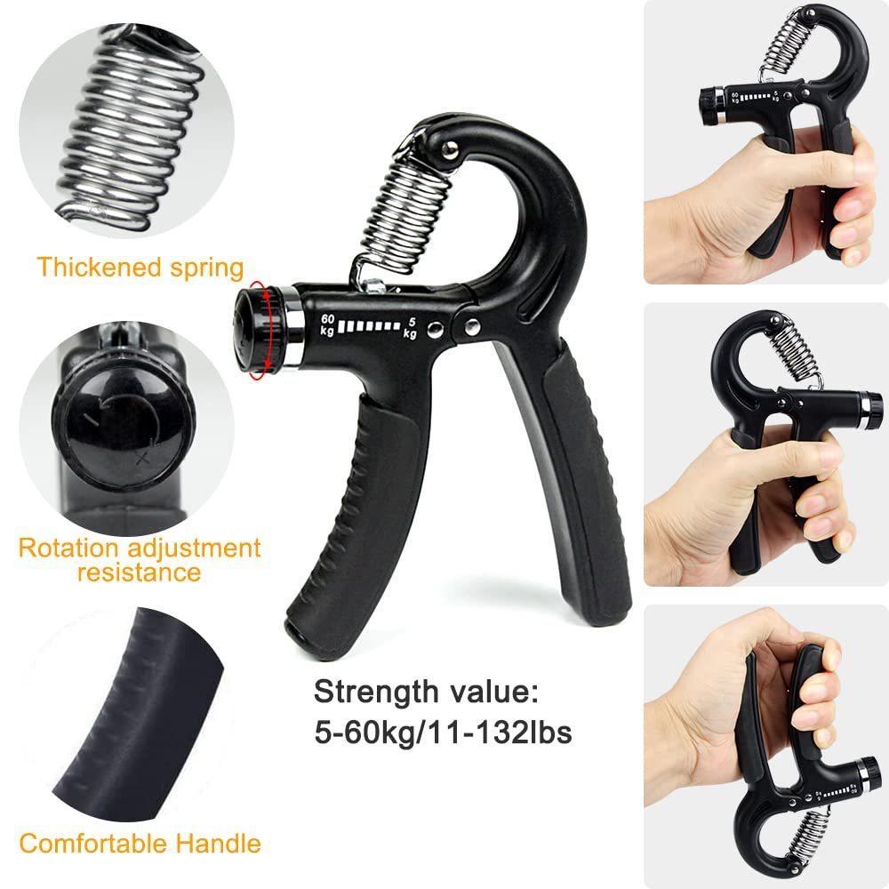 5-60 kg Adjustable Handgrip Hand Grip Alat Fitness Olahraga Otot Tangan