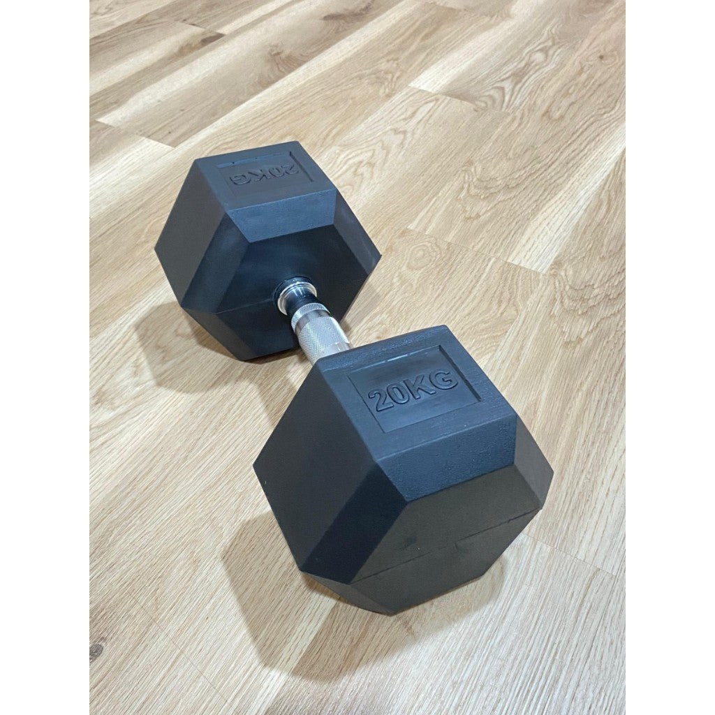 POTENCE DUMBELL HEXAGONAL 20 KG DUMBEL DUMBBELL BARBEL HEXAGONAL 20KG BESI BARBEL