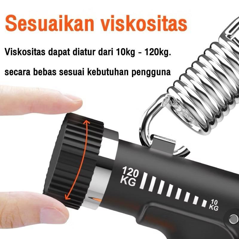 POTENCE HANDGRIP ADJUSTABLE ALAT BANTU FITNESS OTOT LENGAN TANGAN PORTABLE HAND GRIP INTENSITAS 5-60KG