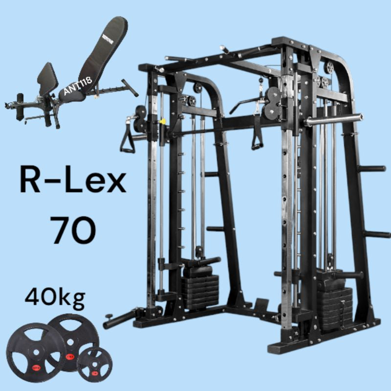 R-Lex70 Smith Machine Multifungsi Trainer Komplit / Alat Home Gym / Alat Fitness Multi / Murah Berkualitas / Besi Kokoh