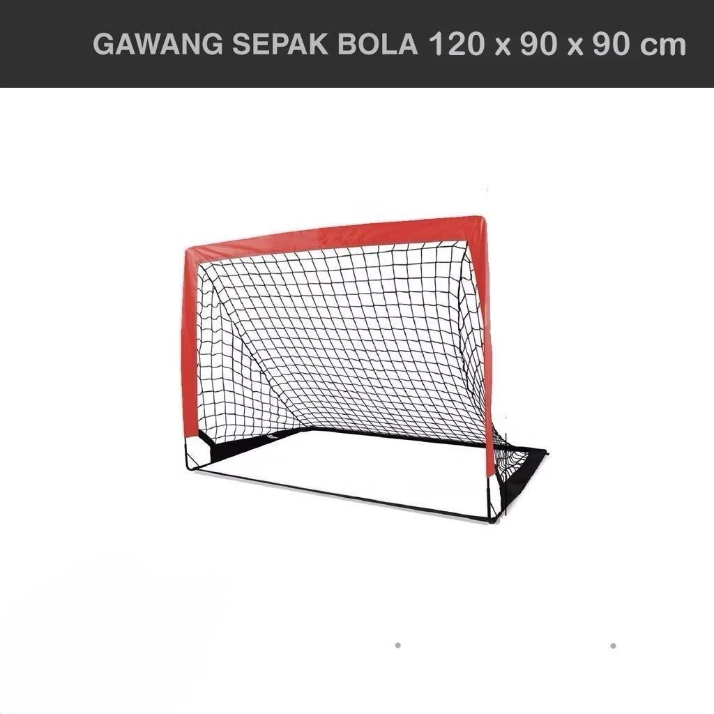POTENCE Gawang Sepak Bola Besar Foldable Gawang Portable Lipat 120*90*90 Gawang Futsal Sepak Bola Indoor & Outdoor