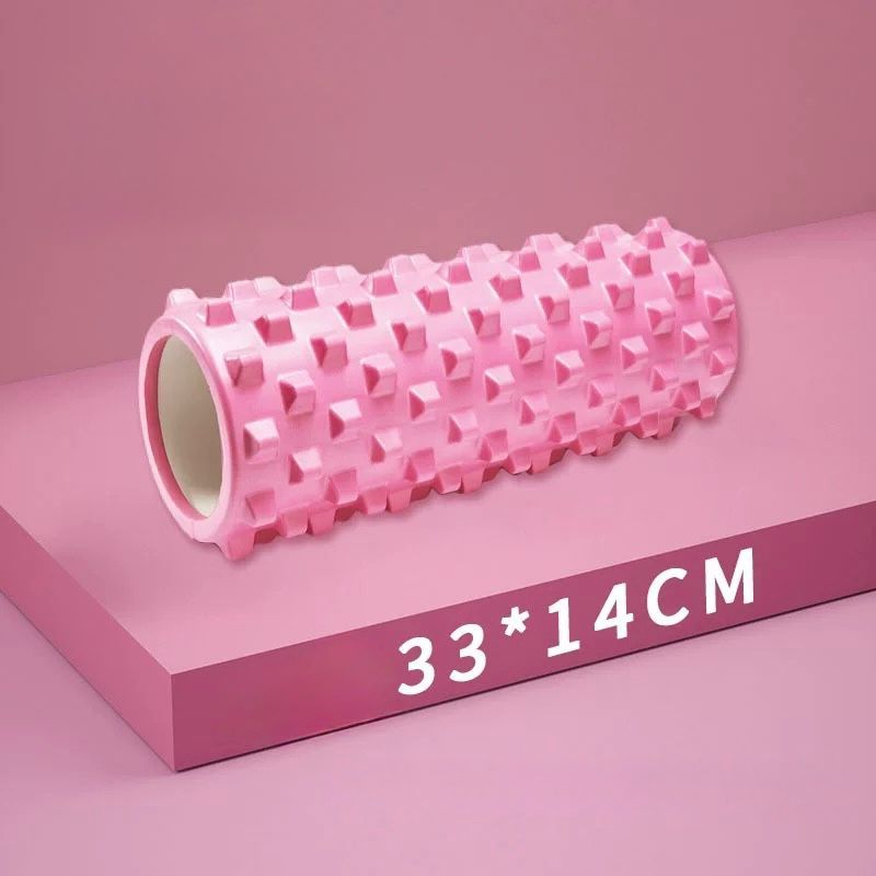 POTENCE Foam Roller 33x14cm Yoga Roler Foam Roller Rumble Gym Fitness Yoga Olahraga Pria Wanita Workout Gym Pilates Stretching