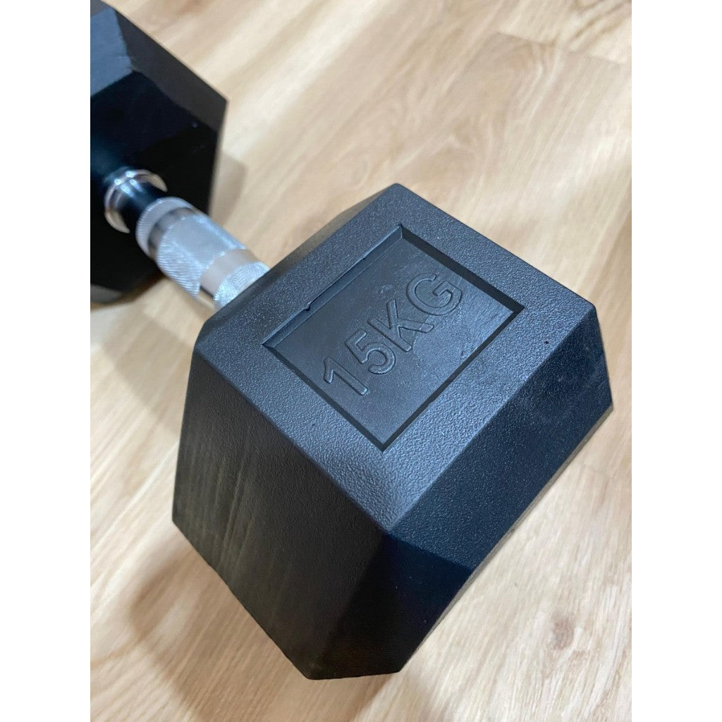POTENCE DUMBELL HEXAGONAL 15KG DUMBEL DUMBBELL BARBEL HEXAGONAL 15 KG BARBEL BESI