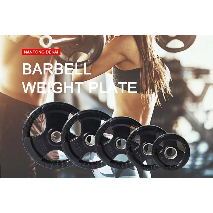 Plate Weight Rubber Plat Beban Dumbbell Barbell Diameter 3CM DEKAI (2,5 - 10 KG)