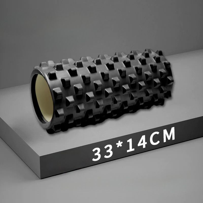 POTENCE Foam Roller 33x14cm Yoga Roler Foam Roller Rumble Gym Fitness Yoga Olahraga Pria Wanita Workout Gym Pilates Stretching