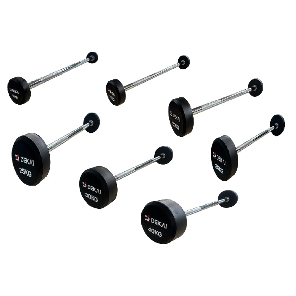BARBEL FIX DUMBEL DUMBELL EZ STICK LENGKUNG - LURUS 10 KG - 40 KG ORIGINAL IMPORT - DEKAI