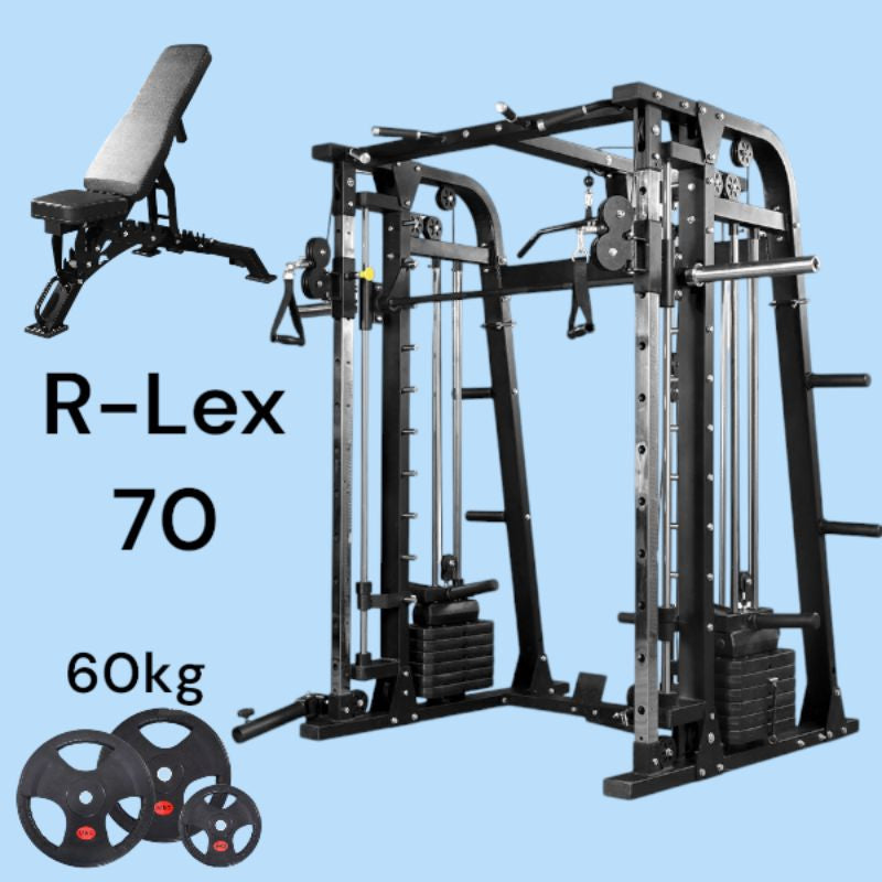 R-Lex70 Smith Machine Multifungsi Trainer Komplit / Alat Home Gym / Alat Fitness Multi / Murah Berkualitas / Besi Kokoh