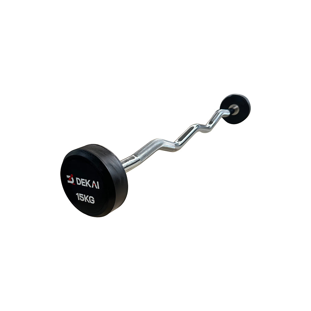 BARBEL FIX DUMBEL DUMBELL EZ STICK LENGKUNG - LURUS 10 KG - 40 KG ORIGINAL IMPORT - DEKAI