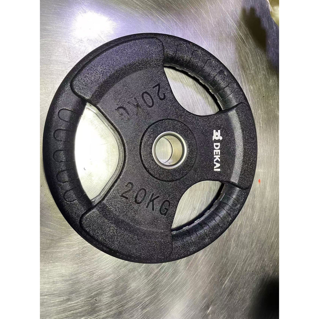 Plate Weight Rubber Plat Beban Dumbbell Barbell Diameter 3CM DEKAI (2,5 - 10 KG)
