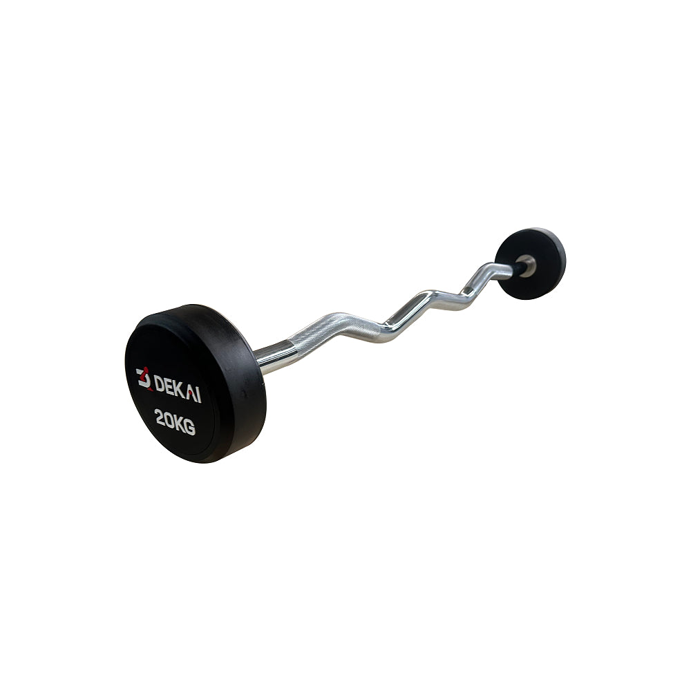 BARBEL FIX DUMBEL DUMBELL EZ STICK LENGKUNG - LURUS 10 KG - 40 KG ORIGINAL IMPORT - DEKAI