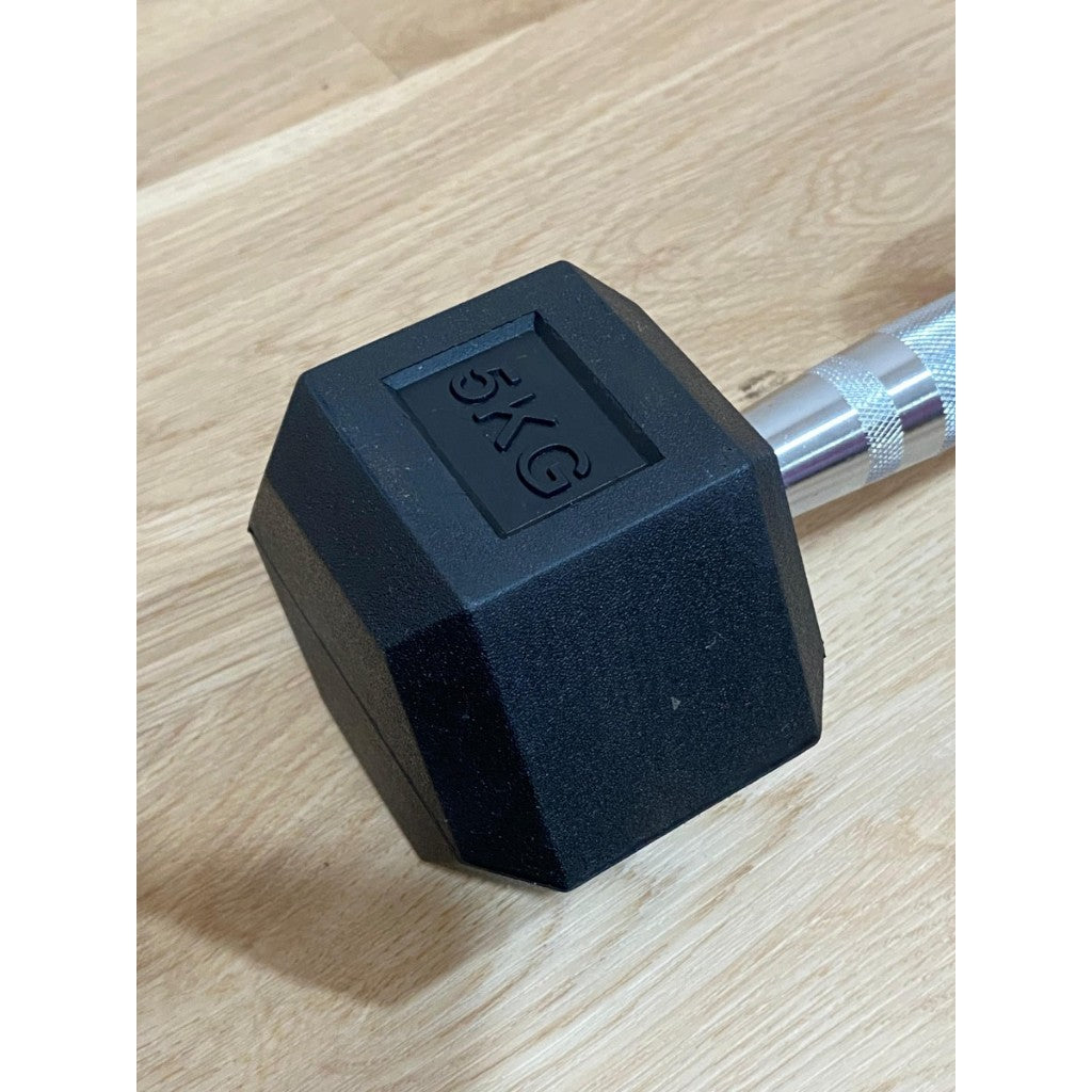 POTENCE DUMBBELL HEXAGON 5KG DUMBEL DUMBELL BARBELL HEXAGONAL 5 KG BESI BARBEL