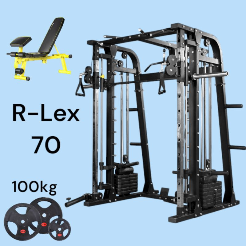 R-Lex70 Smith Machine Multifungsi Trainer Komplit / Alat Home Gym / Alat Fitness Multi / Murah Berkualitas / Besi Kokoh