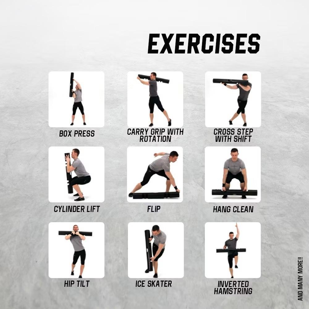 POTENCE ViPR Training Rox 2kg 4kg 6kg 8kg 10kg  - Power Weight Bar Gym Fitness