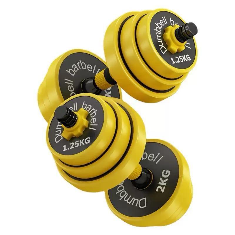 POTENCE Dumbell Barbel Set 20kg Dumbbell Set Barbell Set Besi Rubber 2 Pcs Barbel Dumbel Gym Fitness Olahraga Angkat Beban