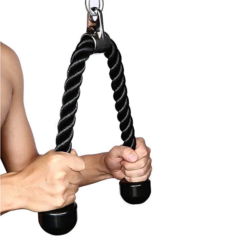 POTENCE Handle Gym Lat Pull Down Bar - Curl W Bar - D Handle Tricep Bicep Bar - Handle Pegangan Gym