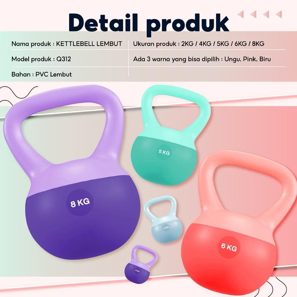 POTENCE Kettlebell Soft Dumbbell 2KG 4KG 6KG 8KG 10KG 12KG /Weight Lifting Equipment Gym Fitness Dumbell Barbel Dumbel Barbell /mini dumbel